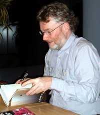 Iain M. Banks signs his new book at the Durham Literature Festival