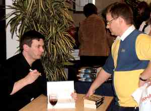 Ian Rankin signing books for his fans